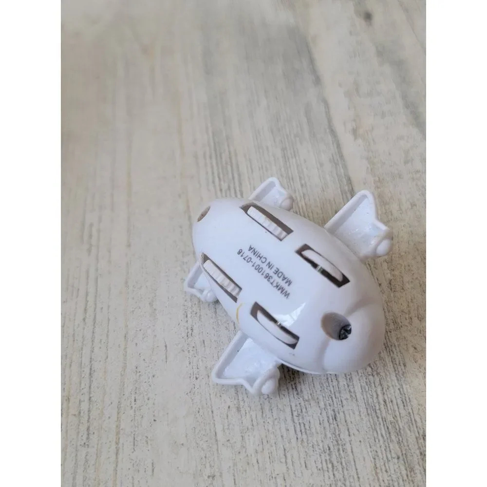 Mini white Airship airplane Rocket‎ toy figure